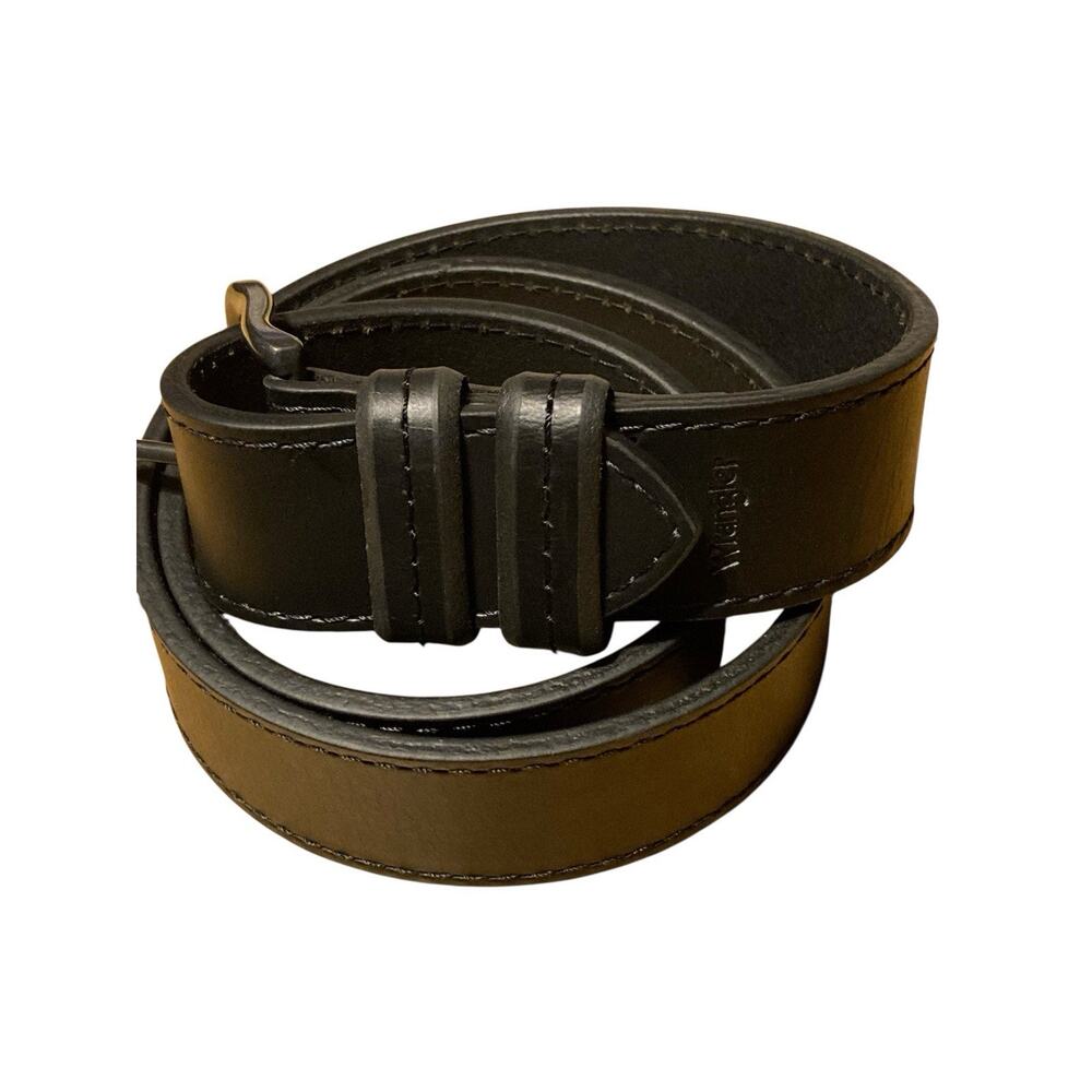 Wrangler Black Genuine Leather Work Belt‎ - Men's Size 38